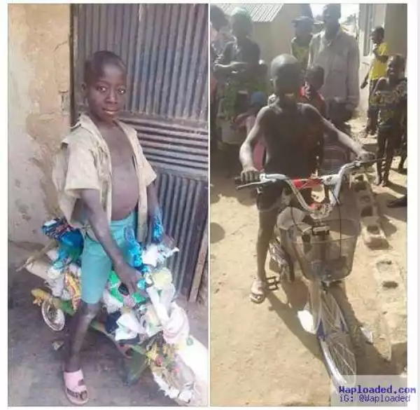 Boy Who Built Bicycle With Local Materials Gets Gift From Good Samaritan (Photos)